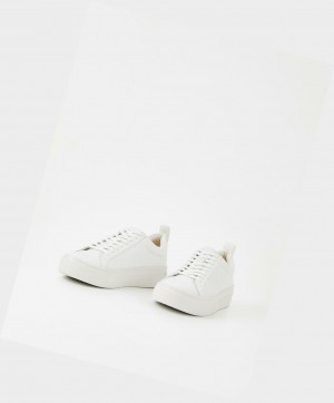 Vagabond Zoe Platform Niedrige Sneaker Damen Weiß | 68234-NHQU
